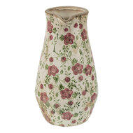 Clayre & Eef | Decoratieve Schenkkan Roze, Beige 20x14x25 cm | 6CE1442M