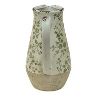Clayre &amp; Eef   | Decoratieve Schenkkan Groen Beige 20x14x25 cm | 6CE1453M