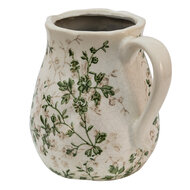 Clayre & Eef | Decoratieve Schenkkan Groen Beige 16x13x15 cm | 6CE1458M
