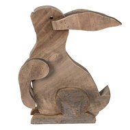 Clayre & Eef | Decoratie beeld Konijn Bruin 28x11x33 cm | 6H2194