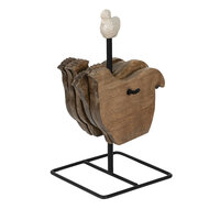 Clayre &amp; Eef   | Onderzetters voor Glazen Bruin 11x11x22 cm | 6H2105