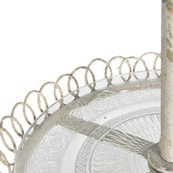 Clayre & Eef | Etagère 2 laags Wit ø 36x65 cm | 5Y0728