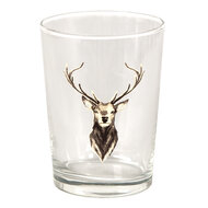 Clayre & Eef | Waterglas Transparant Bruin ø 8x12 cm / 400 ml | 6GL4085