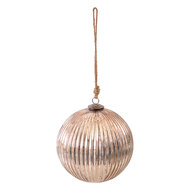 Clayre & Eef | Kerstbal XL Goudkleurig ø 20x20 cm | 6GL3889
