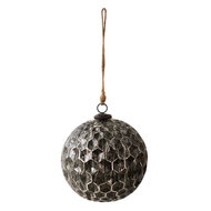 Clayre & Eef | Kerstbal XL Zwart ø 20x20 cm | 6GL3919