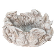 Clayre & Eef | Bloempot Binnen Konijn Beige ø 27x12 cm | 6TE0408
