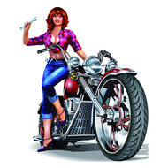 Clayre & Eef | Tekstbord Motor Blauw 60x1x50 cm | 6Y5058