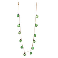 Clayre & Eef | Decoratie Hanger Groen, Bruin 190x5x8 cm | 6GL3705