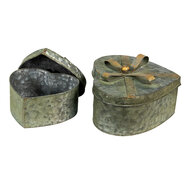 Clayre & Eef | Opbergdoos Grijs 24x22x14 / 18x16x11 cm | 6Y4870