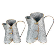 Clayre & Eef | Decoratieve Schenkkan Grijs 29x16x29 / 24x14x21 cm | 6Y4877