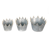 Clayre & Eef | Planthouder Grijs 40x27x19 / 34x23x18 / 29x22x16 cm | 6Y4882