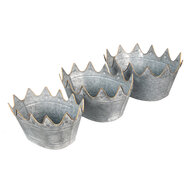 Clayre & Eef | Planthouder Grijs 40x27x19 / 34x23x18 / 29x22x16 cm | 6Y4882