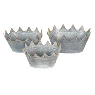 Clayre & Eef | Planthouder Grijs 40x27x19 / 34x23x18 / 29x22x16 cm | 6Y4882