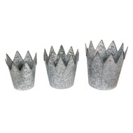 Clayre & Eef | Planthouder Grijs ø 29x27 / ø 25x24 / ø 21x20 cm | 6Y4889