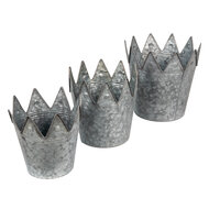 Clayre & Eef | Planthouder Grijs ø 29x27 / ø 25x24 / ø 21x20 cm | 6Y4889