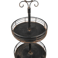 Clayre & Eef | Etagère 3 laags Zwart ø 34x95 cm | 5Y1113