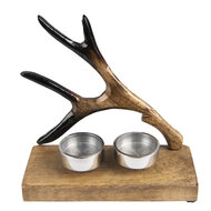 Clayre & Eef | Theelichthouder Bruin 17x7x17 cm | 6H2252