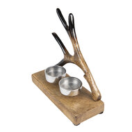 Clayre & Eef | Theelichthouder Bruin 17x7x17 cm | 6H2252