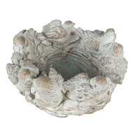 Clayre & Eef | Bloempot Grijs ø 27x12 cm | 6TE0407