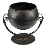 Clayre & Eef | Bloempot Binnen Zwart 19x15x19 cm | 6Y5024