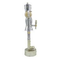 Clayre &amp; Eef   | Kerstdecoratie Beeld Notenkraker Zilverkleurig 6x6x24 cm | 6PR4839