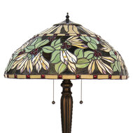 Clayre &amp; Eef   | Tiffany Vloerlamp Bruin Beige &oslash; 51x157 cm E27/max 2x60W | 5LL-5990