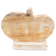 Clayre & Eef | Decoratie Pompoen Bruin, Wit 29x6x22 cm | 6H2244