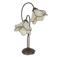 Clayre & Eef | Tiffany Tafellamp Beige 41x23x57 cm E27/max 2x40W | 5LL-6048