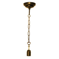 Clayre & Eef | Snoerpendel Ketting Tiffany Bruin 100 cm E27/max 1x40W | 5LL-99