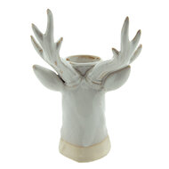 Clayre & Eef | Theelichthouder Rendier Beige, Bruin 15x12x21 cm | 6CE1495
