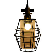 Clayre & Eef | Hanglamp Zwart 18x18x31 cm E27/max 1x40W | 6LMP755