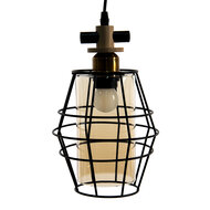 Clayre & Eef | Hanglamp Zwart 18x18x31 cm E27/max 1x40W | 6LMP755