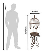 Clayre & Eef | Planthouder Bruin, Grijs ø 39x127 cm | 5Y1044