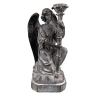 Clayre & Eef | Kandelaar engel Grijs 15x14x29 cm | 6PR3733Z