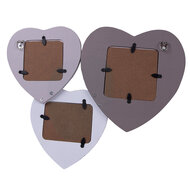 Clayre & Eef | Fotolijst Grijs, Wit 32x2x25 cm / 7x7 / 6x9 / 9x9 cm | 2F0968