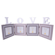Clayre & Eef | Fotolijst Grijs, Wit 65x1x23 cm / 10x10 cm (4) | 2F0969