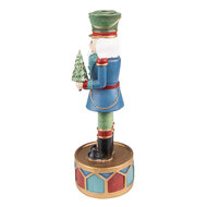 Clayre & Eef | Kandelaar Notenkraker Blauw Groen ø 8x24 cm | 6PR3777