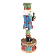 Clayre & Eef | Kandelaar Notenkraker Blauw Groen ø 8x24 cm | 6PR3777