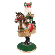 Clayre & Eef | Kandelaar Notenkraker Groen Bruin 22x15x33 cm | 6PR3778