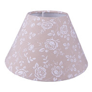 Clayre & Eef | Lampenkap Beige, Wit ø 23x15 cm / E27 | 6LAK0535M
