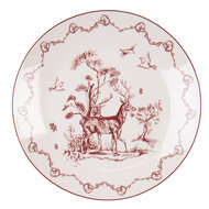 Clayre & Eef | Servies Dinerbord Beige Rood ø 20x2 cm | PFTDP