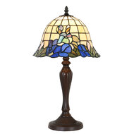 Clayre & Eef | Tiffany Tafellamp Blauw ø 29x53 cm E27/max 1x60W | 5LL-1211