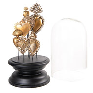 Clayre & Eef | Stolp met decoratie Goudkleurig, Zwart ø 19x39 cm | 65175