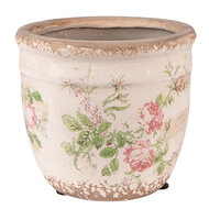 Clayre & Eef | Bloempot Binnen Roze Beige ø 12x11 cm | 6CE1541S