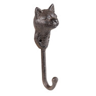 Clayre & Eef | Wandhaak Kat Bruin 5x4x15 cm | 6Y5315