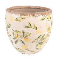 Clayre & Eef | Bloempot Binnen Geel, Beige ø 19x19 cm | 6CE1529L