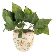 Clayre & Eef | Bloempot Binnen Geel, Beige ø 19x19 cm | 6CE1529L