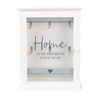 Clayre & Eef | Sleutelkastje Huisje Wit 20x6x27 cm | 6H2272