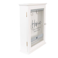 Clayre & Eef | Sleutelkastje Huisje Wit 20x6x27 cm | 6H2272