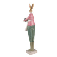 Clayre & Eef | Decoratie Beeld Konijn Beige Groen 9x7x36 cm | 6PR3610